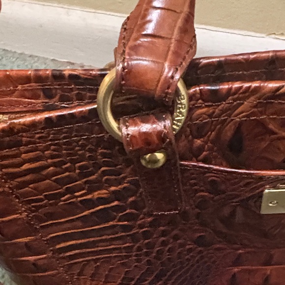 Brahmin Tan Crocodile Embossed Satchel - Picture 8 of 14
